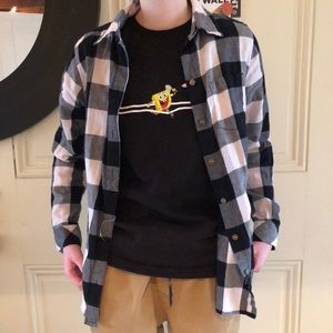 Sonoma XS black and white flannel